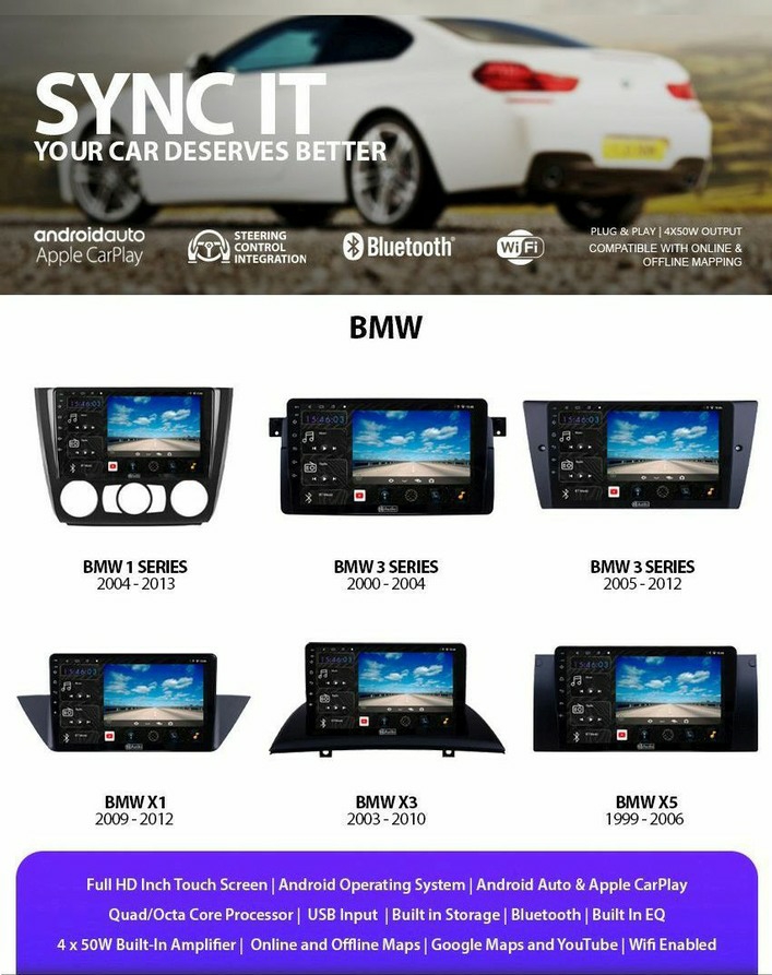 BMW wireless Android Auto and CarPlay replacement head unit